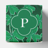 Shamrocks Monogrammed Initiaal Bedankdoosjes (Bovenkant)