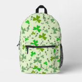 Shamrocks Muzieknoten Bedrukte Rugzak (Voorkant)