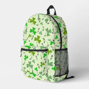 Shamrocks Muzieknoten Bedrukte Rugzak