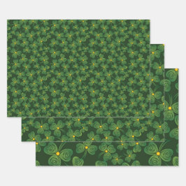 Shamrocks ontkoppelen ontwerppapiersets inpakpapier vel
