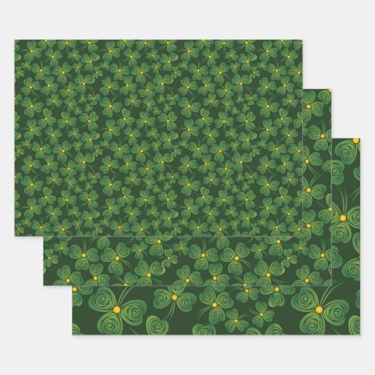 Shamrocks ontkoppelen ontwerppapiersets inpakpapier vel (Set)