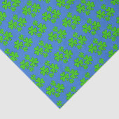 Shamrocks op blauw tissuepapier (Detail)