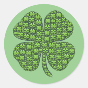 Shamrocks op een schamsteen ronde sticker