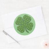 Shamrocks op een Shamrock Ronde Sticker (Envelop)