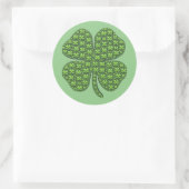 Shamrocks op een Shamrock Ronde Sticker (Tas)