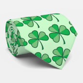 Shamrocks op groen Stropdas (Opgerold)