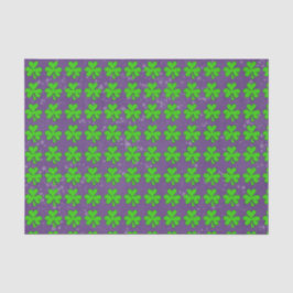 Shamrocks op paarse tissuepapier