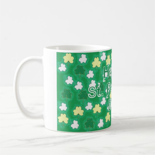 Shamrocks op St. Patrick's Day Koffiemok (Links)