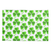 Shamrocks op witte pcnt kussensloop (Achterkant)