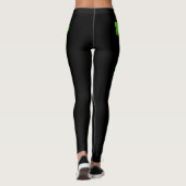 Shamrocks op zwarte leggings (Achterkant)