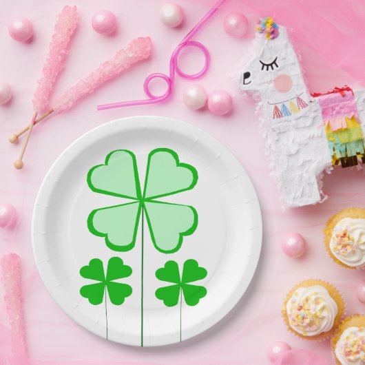 Shamrocks papieren Borden Papieren Bordje (Feest)