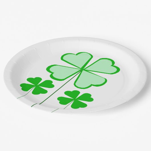 Shamrocks papieren Borden Papieren Bordje (Gekanteld)