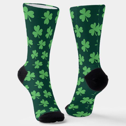 Shamrocks Patroon St Patrick's Day Sokken (Gebogen)