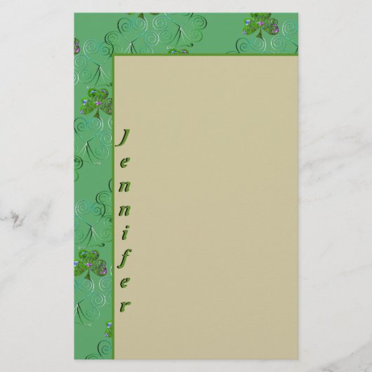 Shamrocks persoonlijke briefpapier (Voorkant)