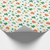 Shamrocks & Petten - St Patrick's Day Pattern Cadeaupapier (Hoek)