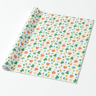 Shamrocks & Petten - St Patrick's Day Pattern Cadeaupapier