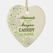 Shamrocks Polka Dots Wedding Keramisch Ornament (Rechts)