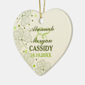 Shamrocks Polka Dots Wedding Keramisch Ornament (Links)