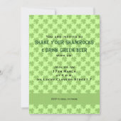 Shamrocks Polka stipt de uitnodiging van Patrick's (Voorkant)