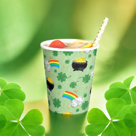 Shamrocks Rainbow Gold Cauldron Papieren Bekers