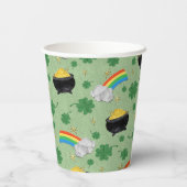 Shamrocks Rainbow Gold Cauldron Papieren Bekers (Achterkant)