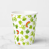 Shamrocks Rainbows Waterverf Ierland St PATRICKS Papieren Bekers (Links)