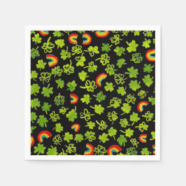 Shamrocks Rainbows Waterverf Ierland ST PATRICKS Servet