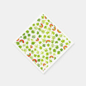 Shamrocks Rainbows Waterverf Ierland ST PATRICKS Servet (Hoek)
