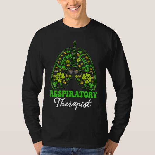 Shamrocks Respiratory Therapist RT St Patrick's Da T-shirt (Voorkant)