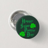 SHAMROCKS RONDE BUTTON 3,2 CM (Voorkant /achterkant)