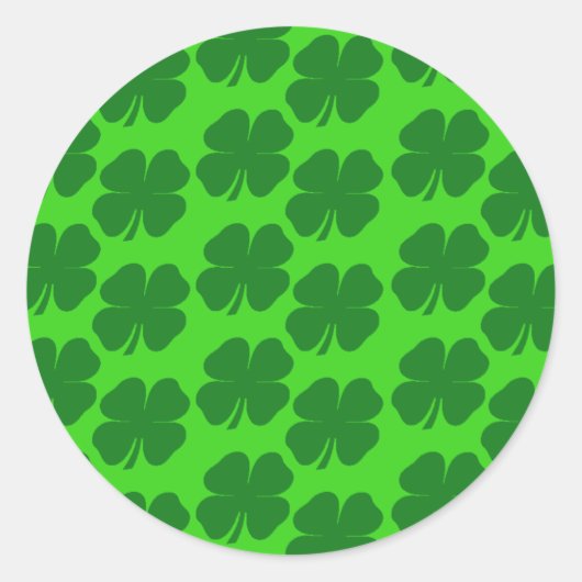 Shamrocks Ronde Sticker (Voorkant)