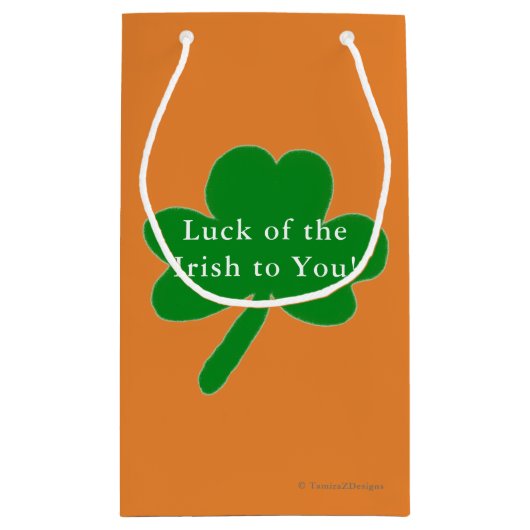 Shamrocks Saint Patrick's Day Cadeauzakken Klein Cadeauzakje (Achterkant)