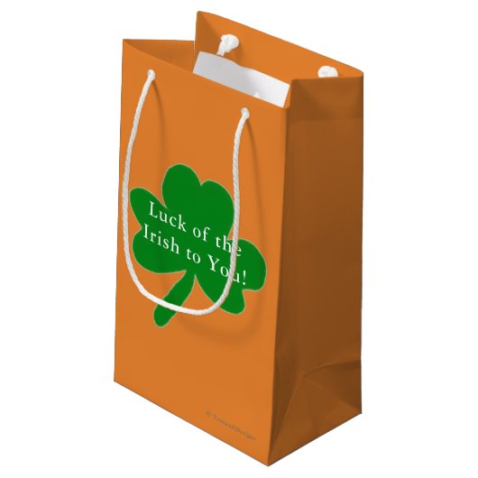 Shamrocks Saint Patrick's Day Cadeauzakken Klein Cadeauzakje (Achterkant Gekanteld)