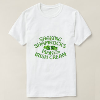 Shamrocks Shaking Warning St. Patricks Day Humor T-shirt