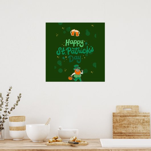 Shamrocks & Shenanigans: een St. Patrick's Day Poster (Keuken)