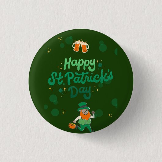 Shamrocks & Shenanigans: een St. Patrick's Day Ronde Button 3,2 Cm (Voorkant)