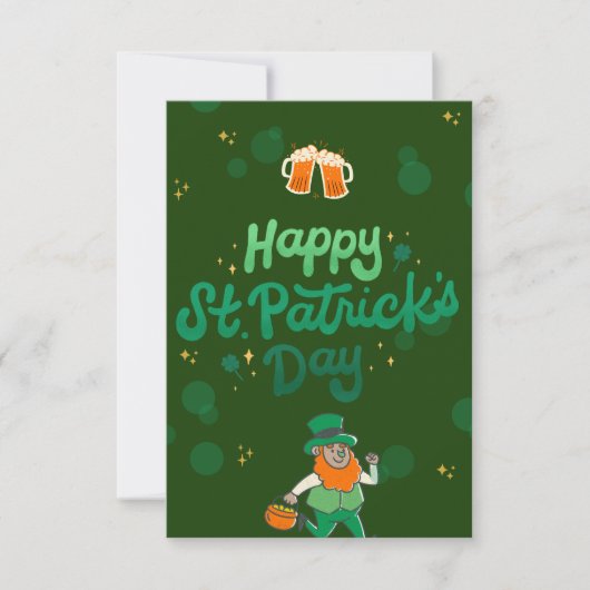 Shamrocks & Shenanigans: een St. Patrick's Day RSVP Kaartje (Voorkant)
