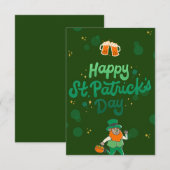 Shamrocks & Shenanigans: een St. Patrick's Day RSVP Kaartje (Voorkant / Achterkant)