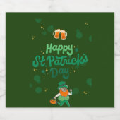 Shamrocks & Shenanigans: een St. Patrick's Day Sparkling Wijnetiket (Enkel label)