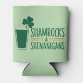 Shamrocks & Shenanigans: St. Patrick's Day Design Blikjeskoeler (Voorkant)