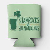 Shamrocks & Shenanigans: St. Patrick's Day Design Blikjeskoeler (Achterkant)