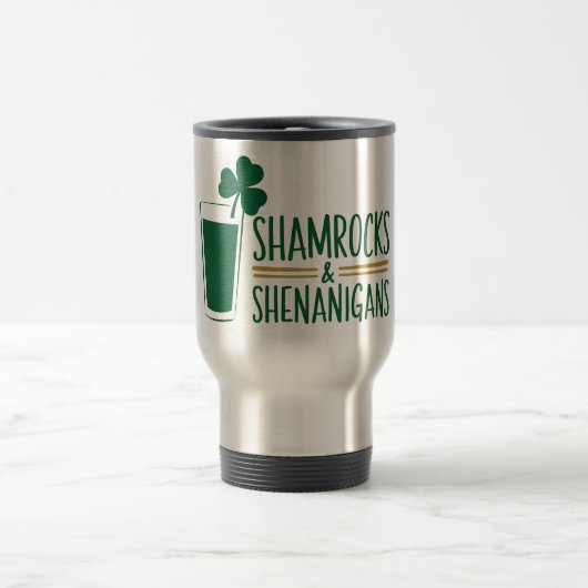 Shamrocks & Shenanigans: St. Patrick's Day Design Reisbeker (Center)