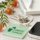 Shamrocks & Shenanigans: St. Patrick's Day Design Sleutelhanger (Voorkant Rechts)
