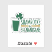 Shamrocks & Shenanigans: St. Patrick's Day Design Sticker (Vel)