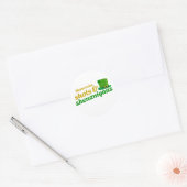 Shamrocks, Shots en Shenanigans Ronde Sticker (Envelop)