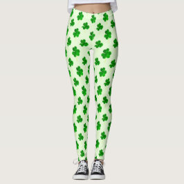 Shamrocks Shower St Patrick's Day Leggings