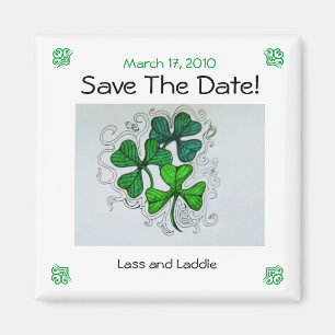 Shamrocks sparen de datum! 17 maart 2010 magneet