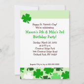 SHAMROCKS ST PATRICKS DAAG 5x7 verjaardag Kaart (Voorkant)