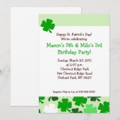 SHAMROCKS ST PATRICKS DAAG 5x7 verjaardag Kaart (Voorkant / Achterkant)