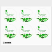 SHAMROCKS ST PATRICKS DAY Custom Favor Sticker (Vel)
